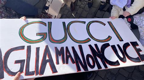 gucci protest|why are gucci workers on strike.